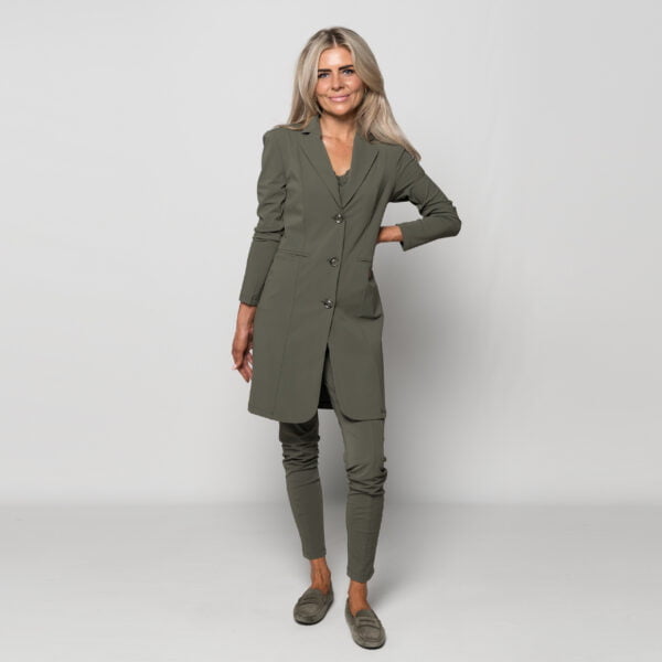 Travel blazer lang Army groen | Amy 132 - Afbeelding 7