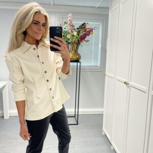 leatherlook blouse creme | britta