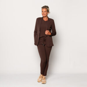 travel broek donkerbruin | amy 134