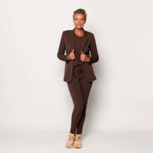 travel broek donkerbruin | amy 134