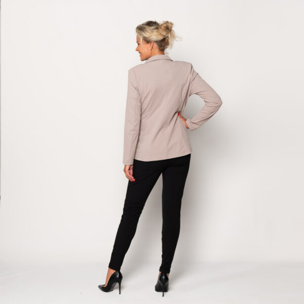 travel blazer double breasted taupe | amy 237