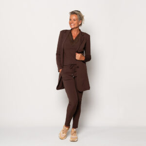 travel broek donkerbruin | amy 134