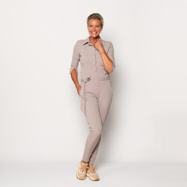 travel blazer double breasted taupe | amy 237