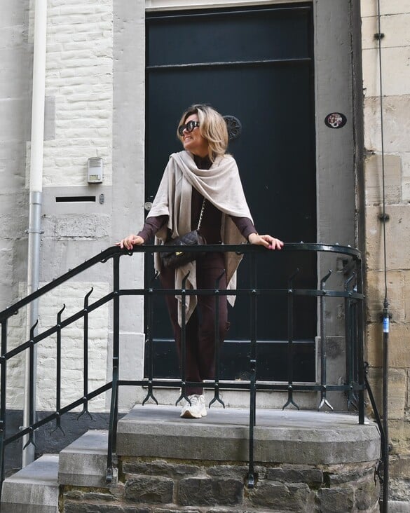 stola met cashmere zand | luna