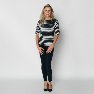 travel top met boothals wit | amy 427