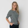 travel top met boothals wit | amy 427