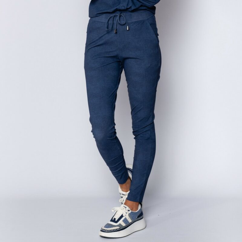 Travel broek denim look blauw | Amy 134 