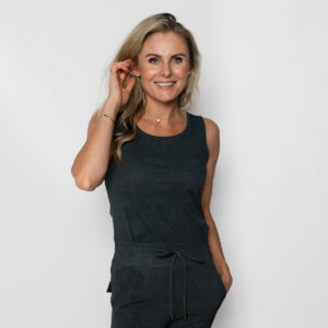 travel bomberjack denim look donkergrijs | amy 463