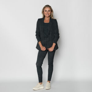 travel bomberjack denim look donkergrijs | amy 463