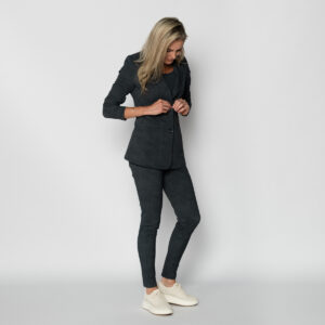 travel bomberjack denim look donkergrijs | amy 463