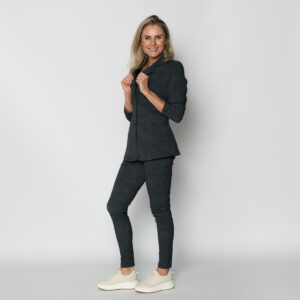 travel bomberjack denim look donkergrijs | amy 463