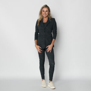 travel bomberjack denim look donkergrijs | amy 463