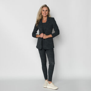 travel bomberjack denim look donkergrijs | amy 463