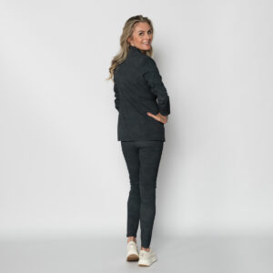 travel bomberjack denim look donkergrijs | amy 463