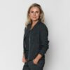 travel bomberjack denim look donkergrijs | amy 463