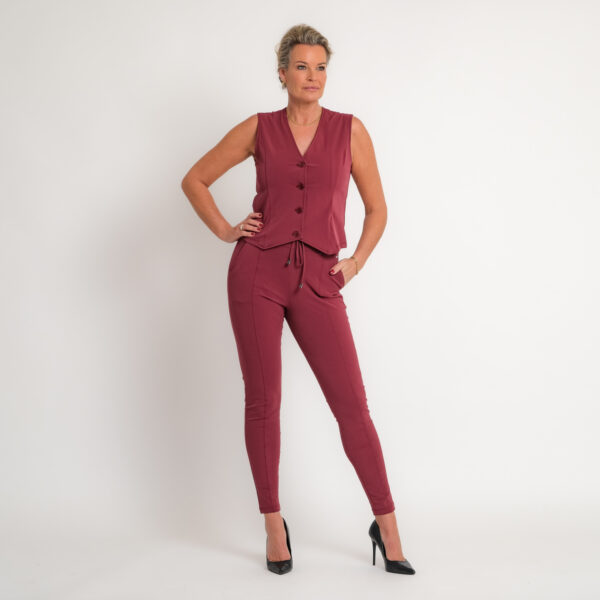 travel gilet bordeaux rood | amy 294