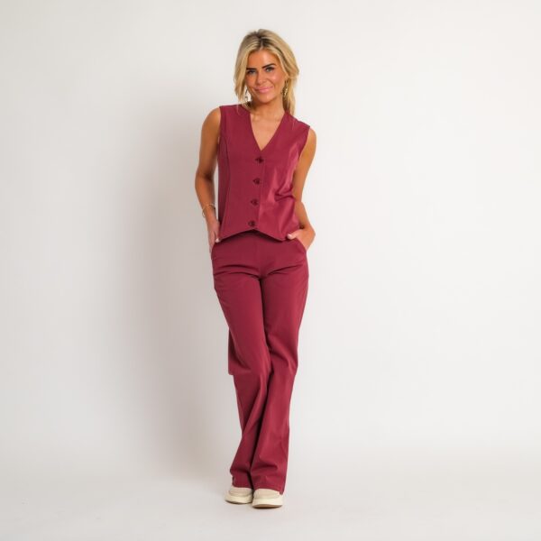travel gilet bordeaux rood | amy 294