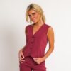 travel gilet bordeaux rood | amy 294