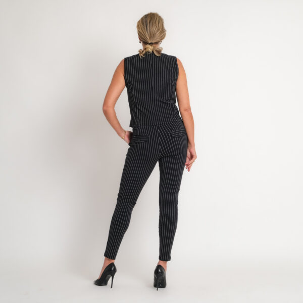 travel blazer krijtstreep zwart off white | amy 102