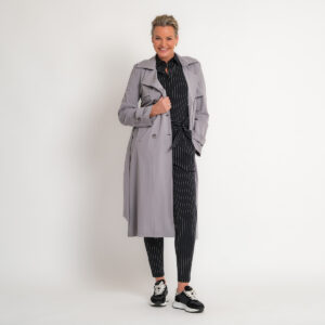 travel trenchcoat lichtgrijs | amy 328