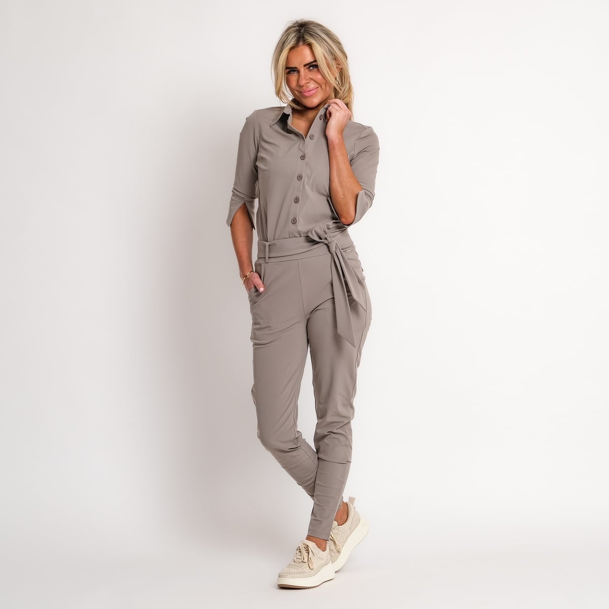 travel top taupe | amy 533