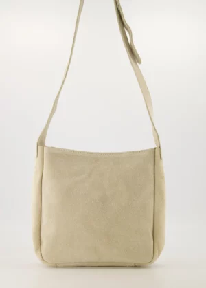 suede schoudertas ecru | estelle