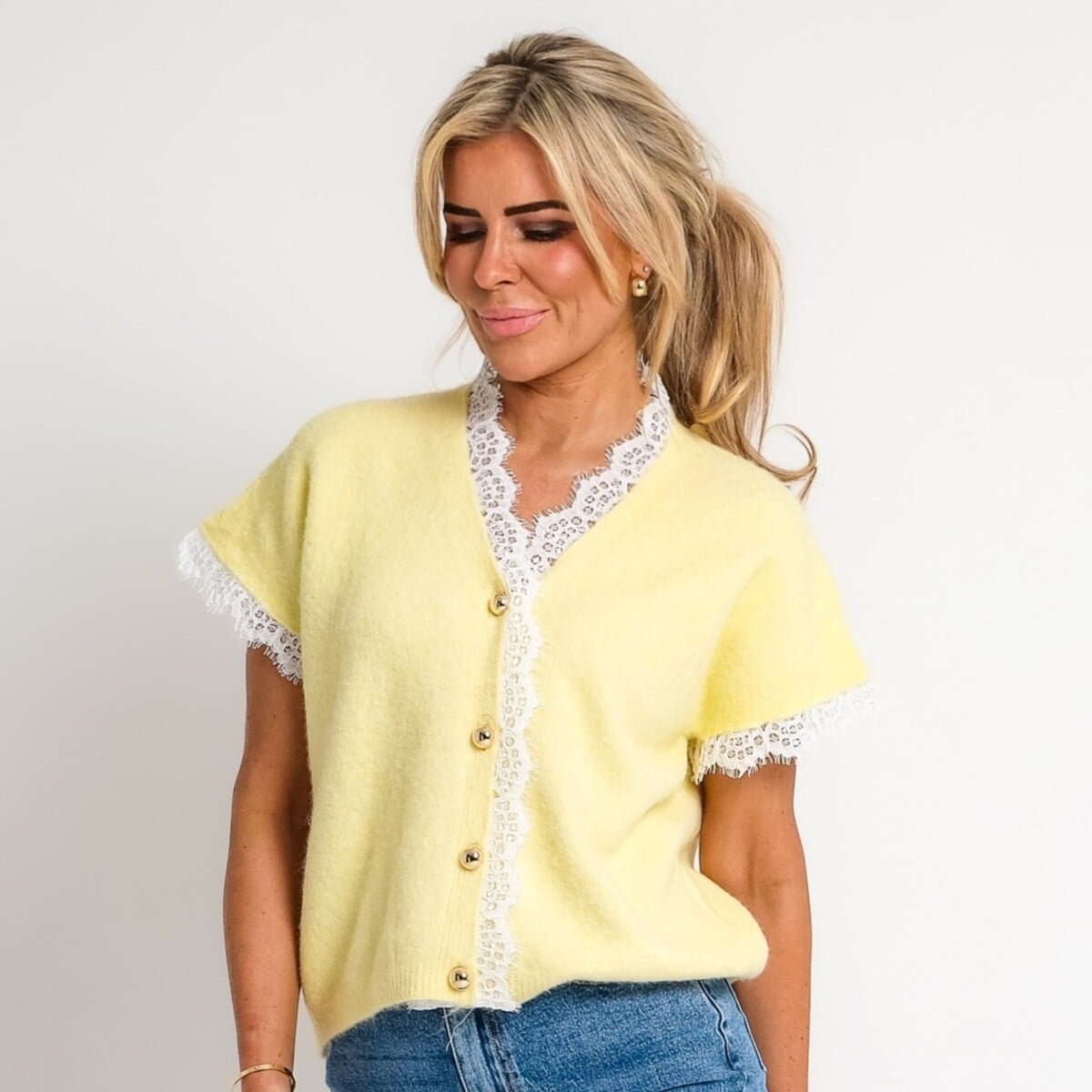 truitje met kanten turtle neck | fleur