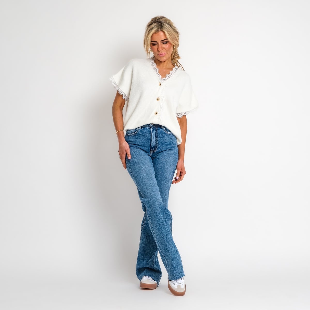 truitje met kanten turtle neck | fleur