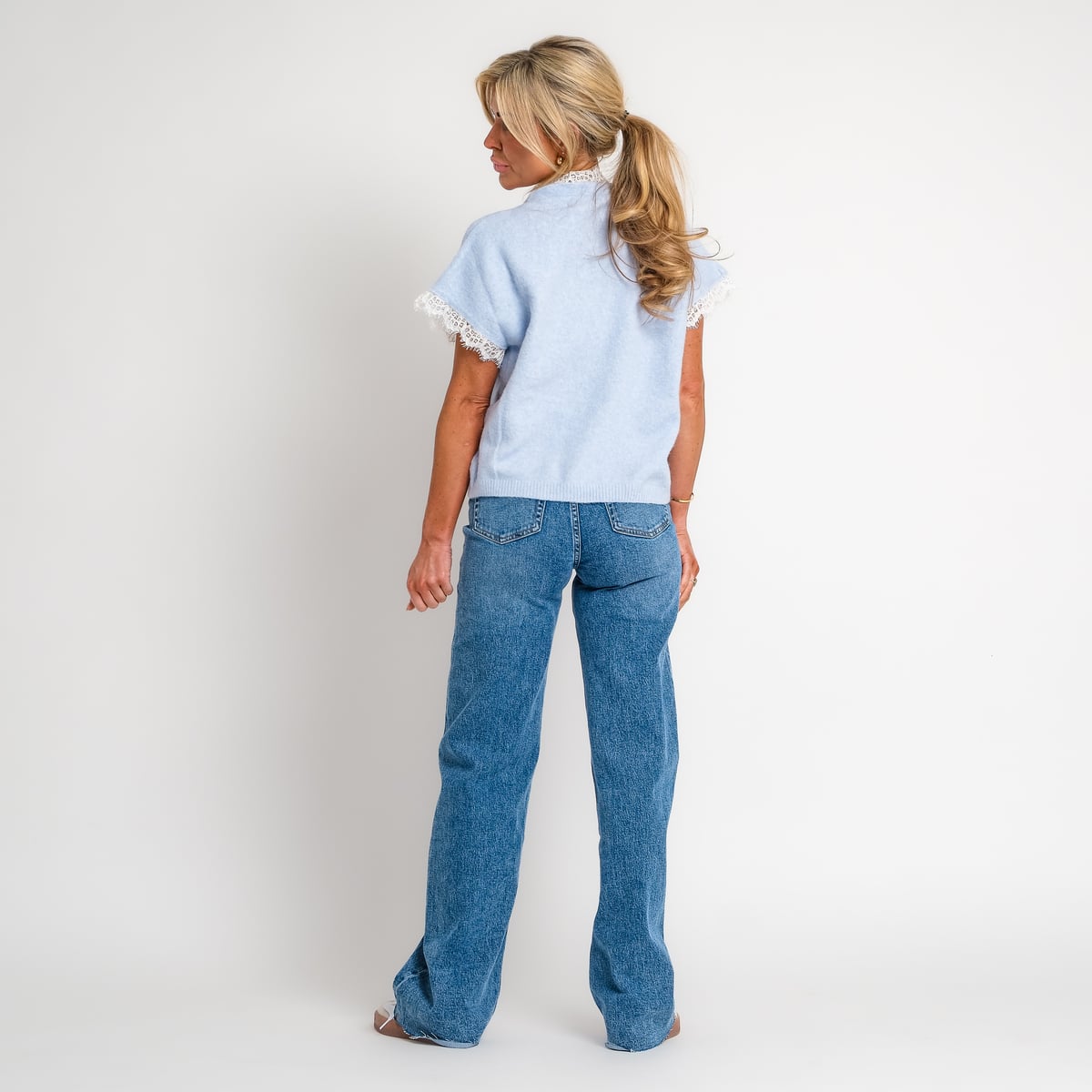 truitje met kanten turtle neck | fleur