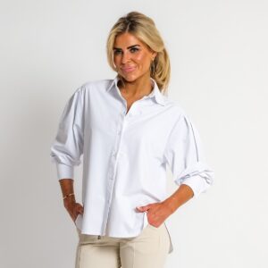 boyfriend travel blouse met streep donkerblauw | amy 524