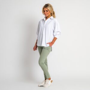 boyfriend travel blouse met streep donkerblauw | amy 524