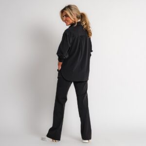 boyfriend travel blouse met streep donkerblauw | amy 524