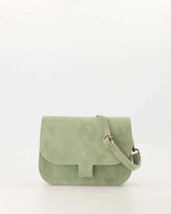 suede crossbody tas zand | feline