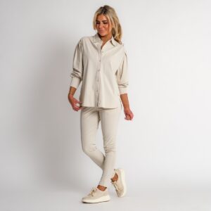 boyfriend travel blouse met streep donkerblauw | amy 524