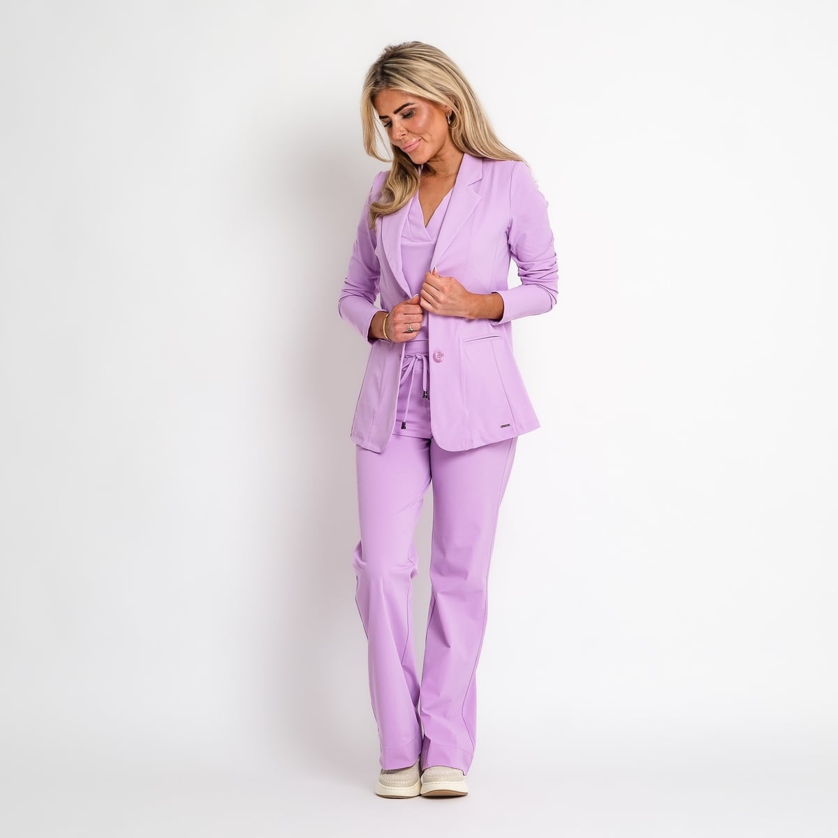 gilet met linnen mix | stevie