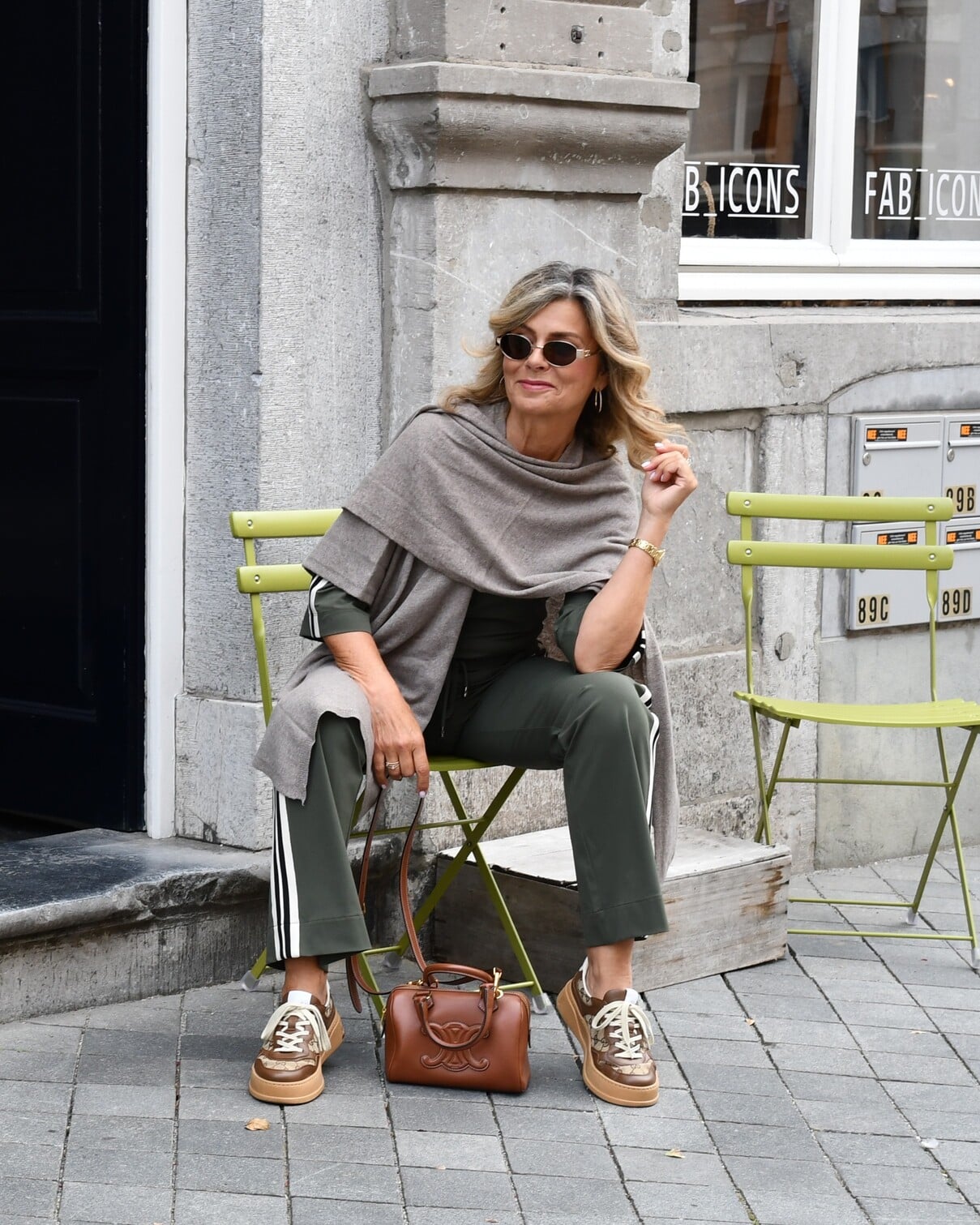 stola met cashmere grijs | luna