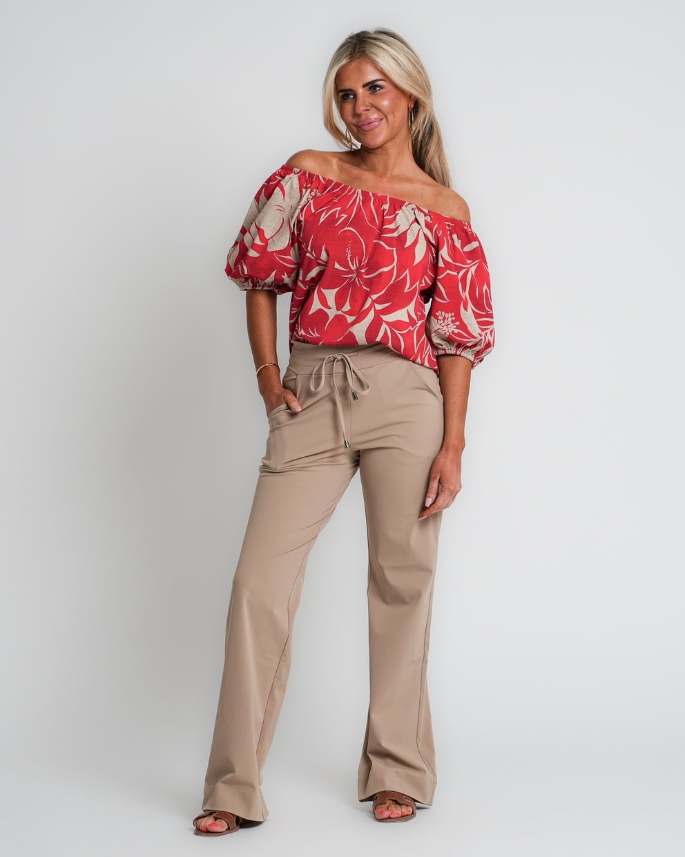 travel pantalon latte beige | amy 136