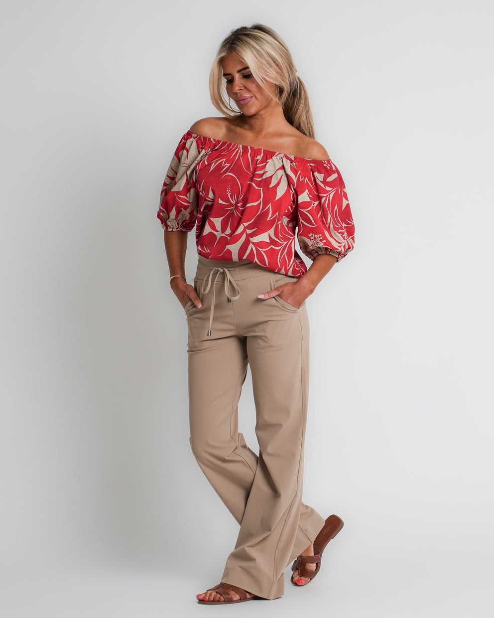 travel pantalon latte beige | amy 136