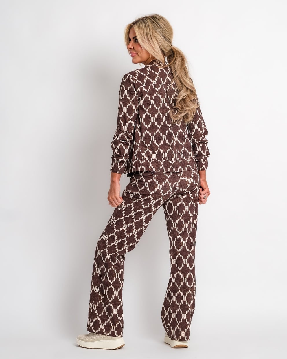 travel bomberjack ikat print espresso | amy 463