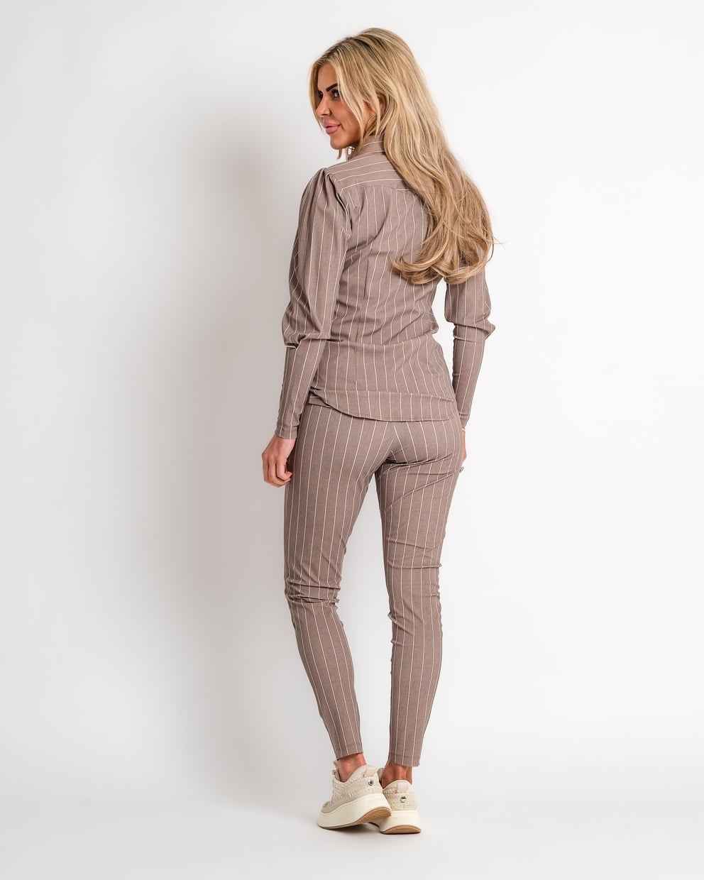 travel jumpsuit wijde pijp classic stripe print flacon | amy 154