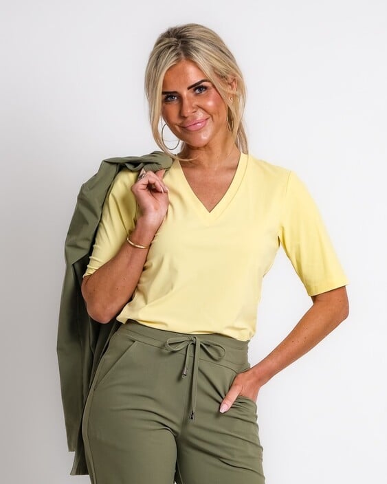 oversized travel blouse geel | amy 524