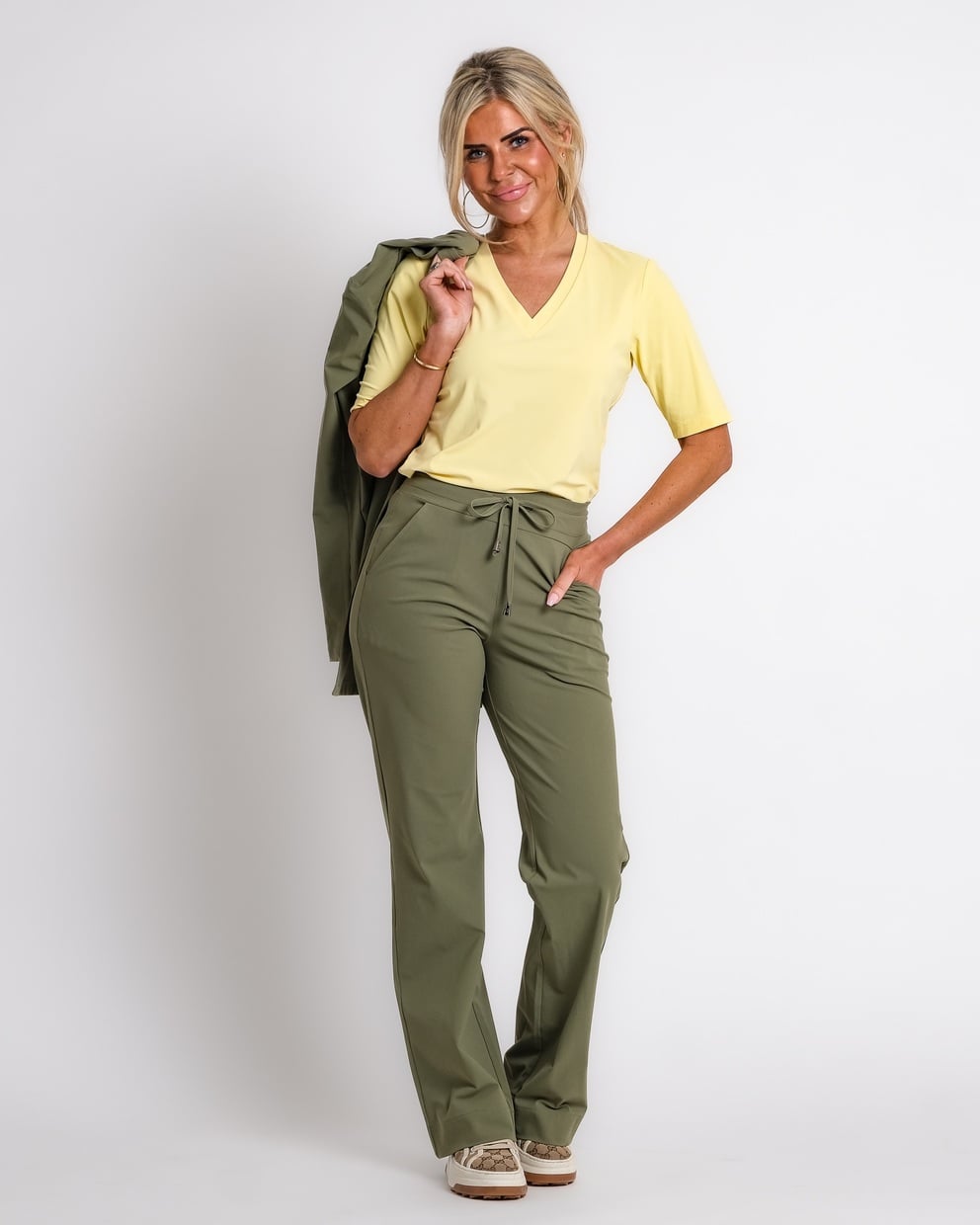 oversized travel blouse geel | amy 524