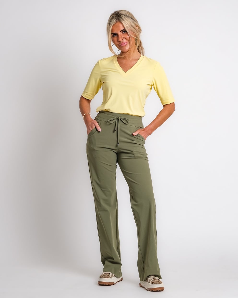 oversized travel blouse geel | amy 524