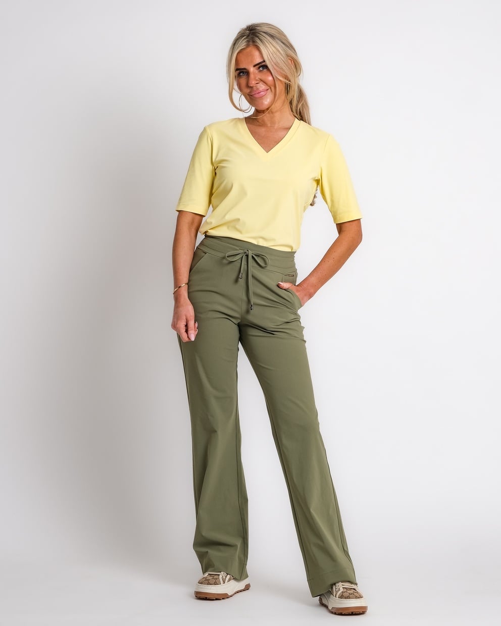 oversized travel blouse geel | amy 524