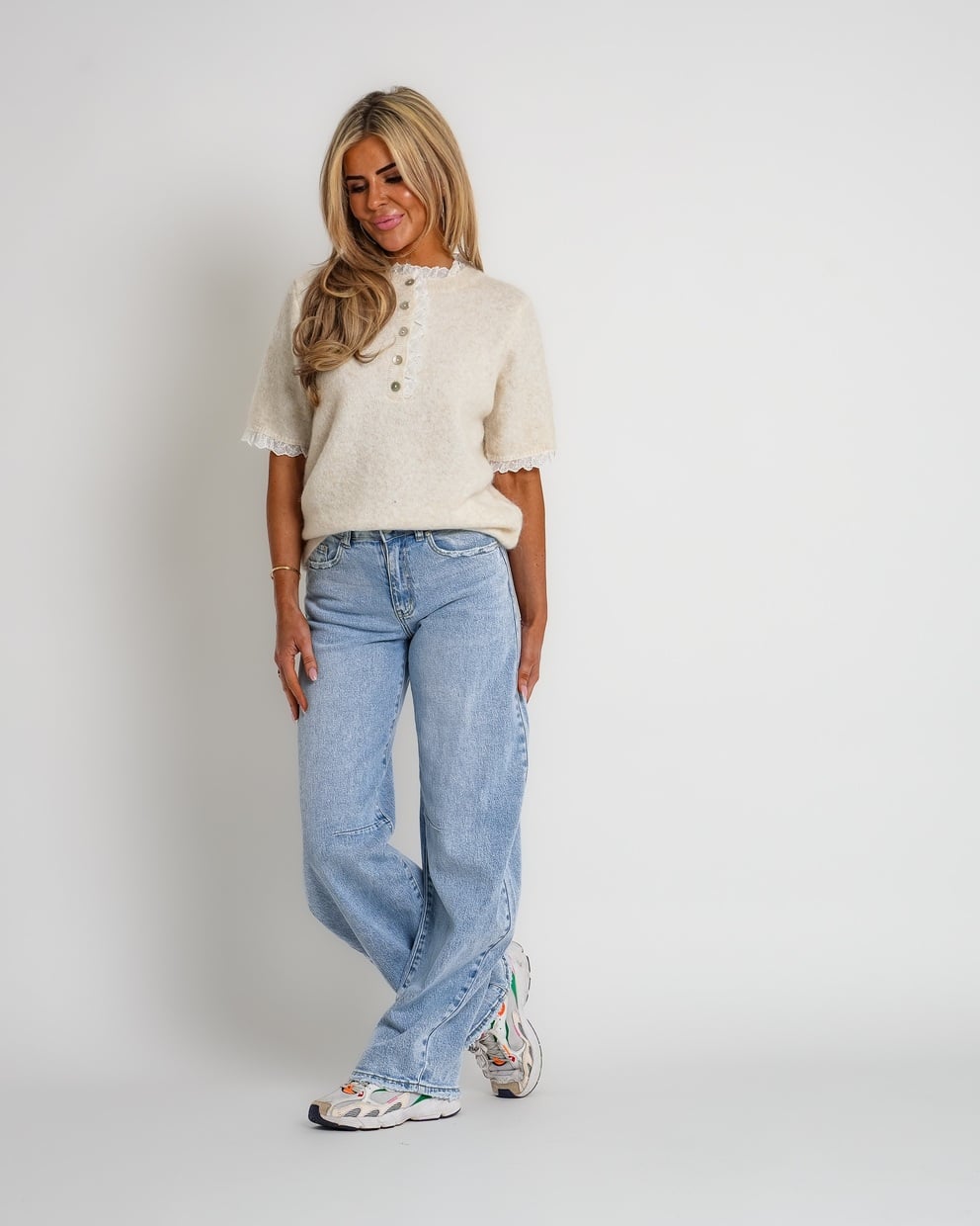blouse gestreept blauw | merle