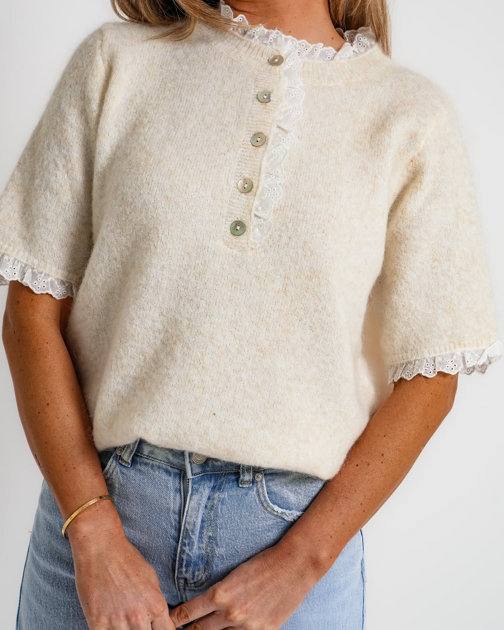 blouse gestreept blauw | merle
