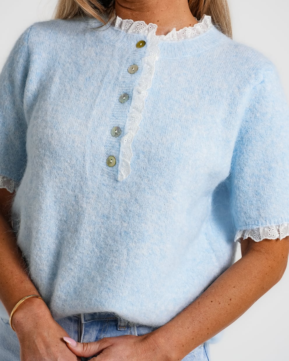 blouse gestreept blauw | merle