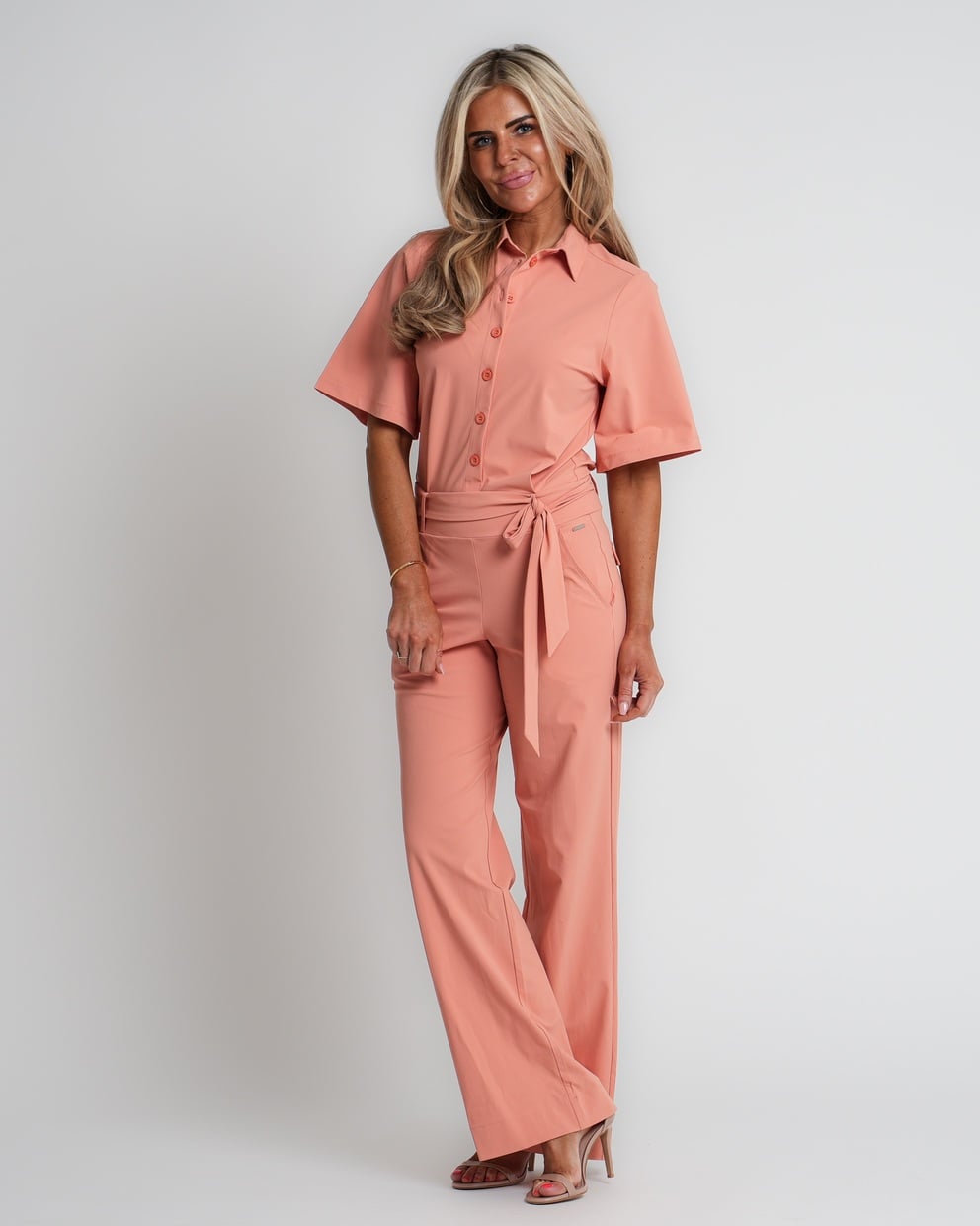 travel blazer met ceintuur sunset clay | amy 823