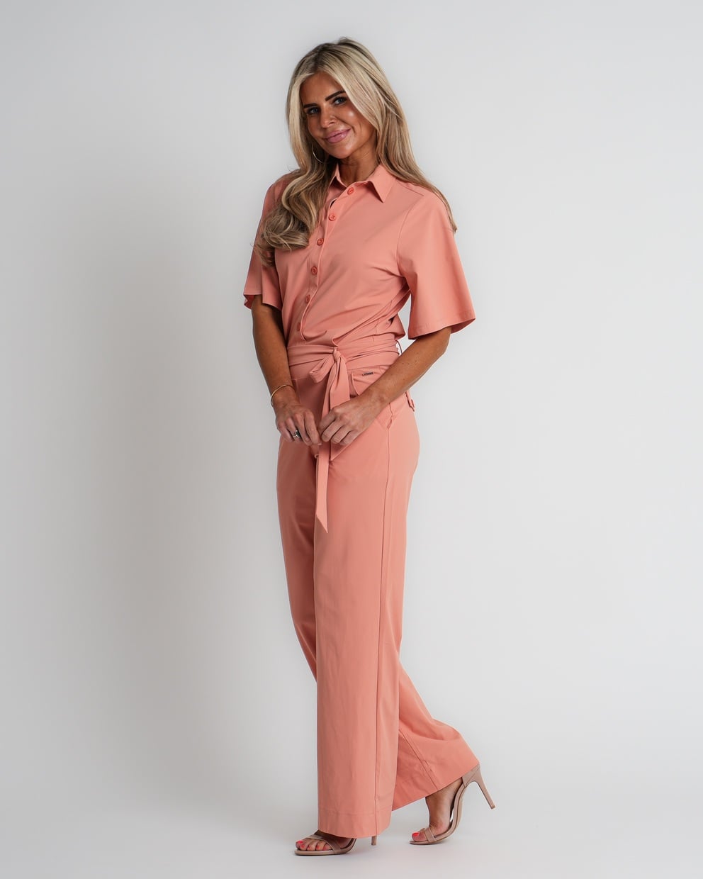travel blazer met ceintuur sunset clay | amy 823