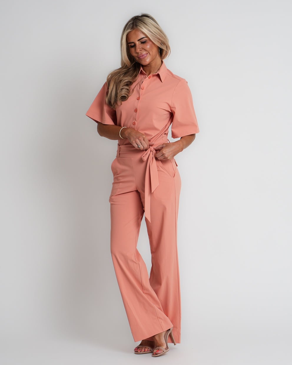 travel blazer met ceintuur sunset clay | amy 823